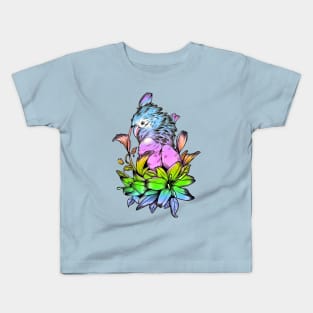 Cockatiel and Lilys Kids T-Shirt